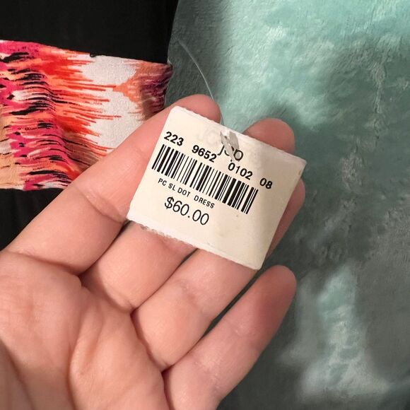 Perceptions New York Black Sleeveless Belted Design Dress NWT M - Picture 4 of 6